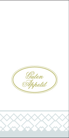 Tissue 2-lg Serviette Guten Appetit 40 x 40 cm 1/8 Falz