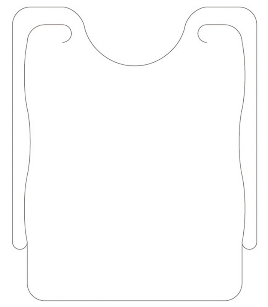 Vlies  Jumbolätzchen Basic weiss Bindf. 50 x 42 cm