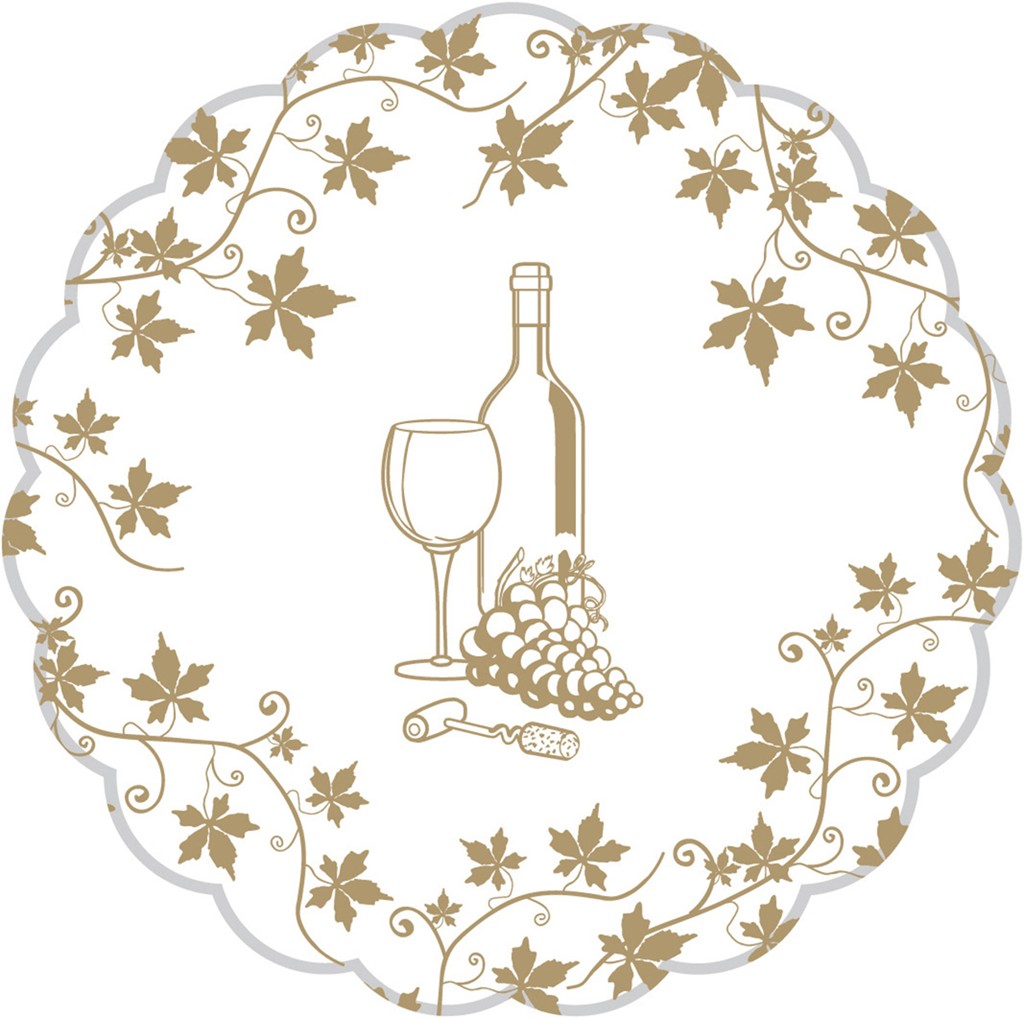 Tissue 9-lg. Deckchen Wein 105 mm