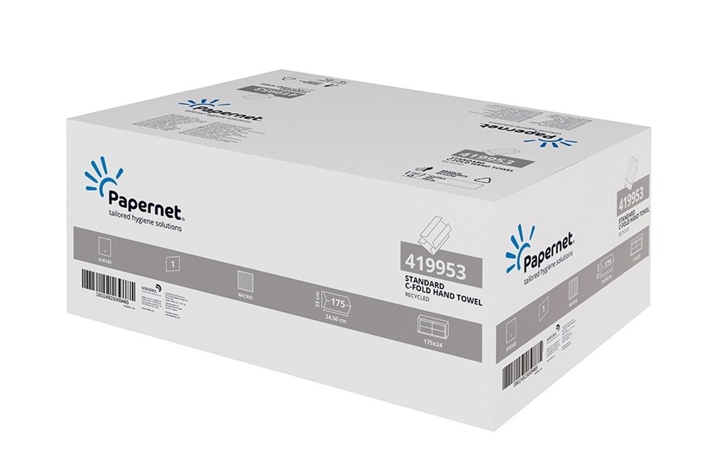 Falthandtuch "Papernet Standart" 24,5x33 Recyclingqualität 24x175 Stück/Karton