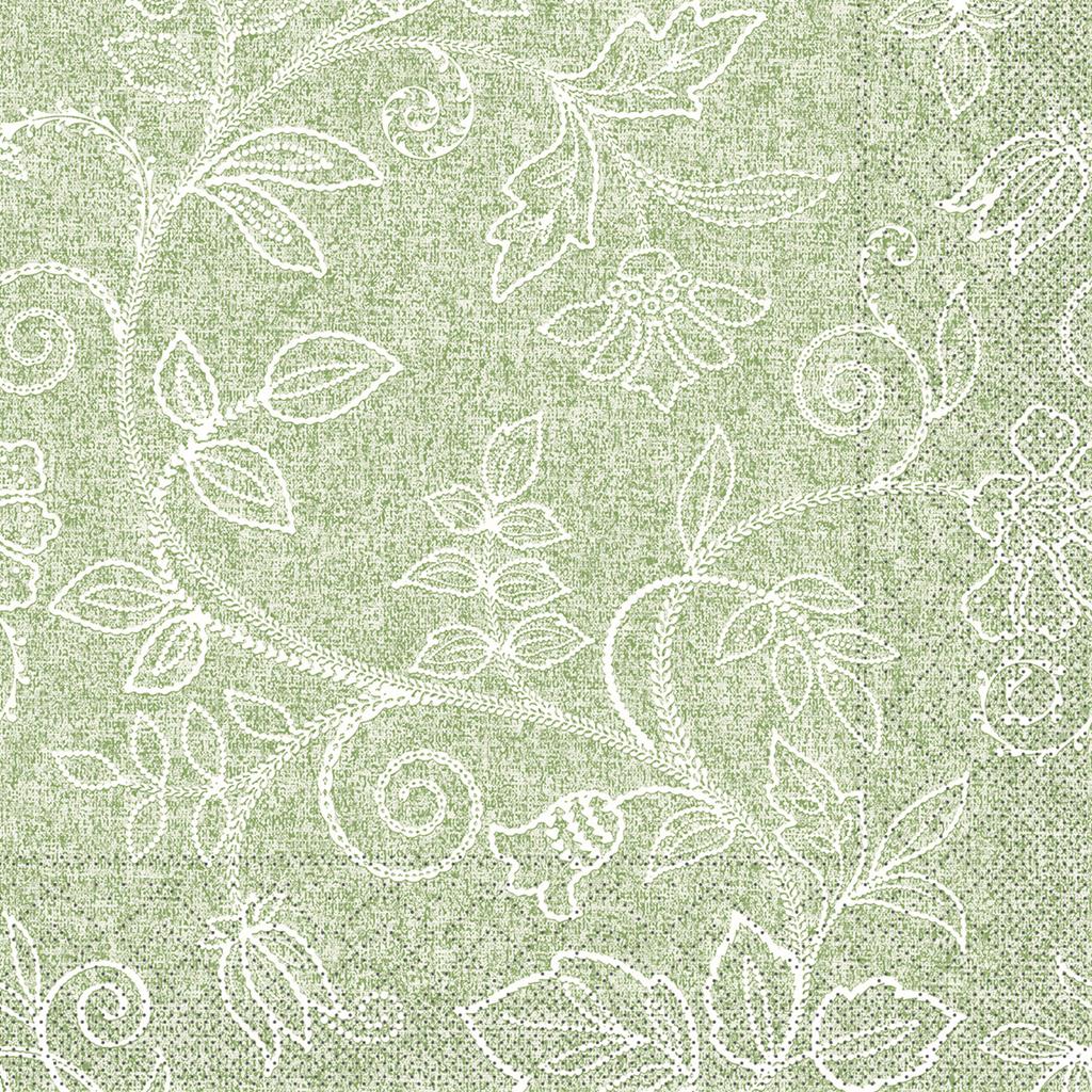 Tissue 3-lg Serviette Darlyn oliv 40 x 40 cm 1/4 Falz
