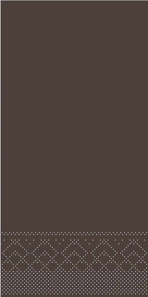 Tissue Serviette Basic braun 40 x 40 cm 1/8 Falz 3-lg.