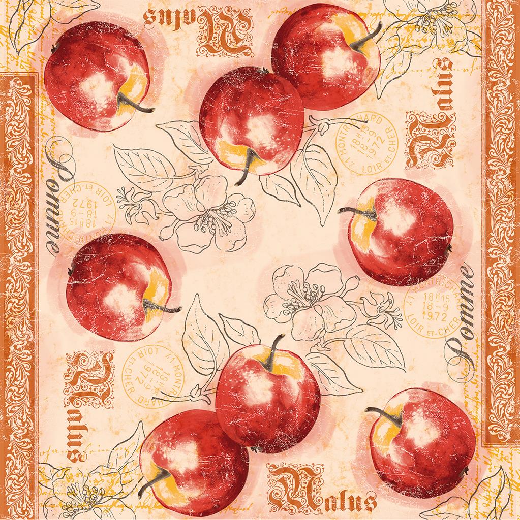 Linclass Serviette Malus 40 x 40 cm 1/4 Falz