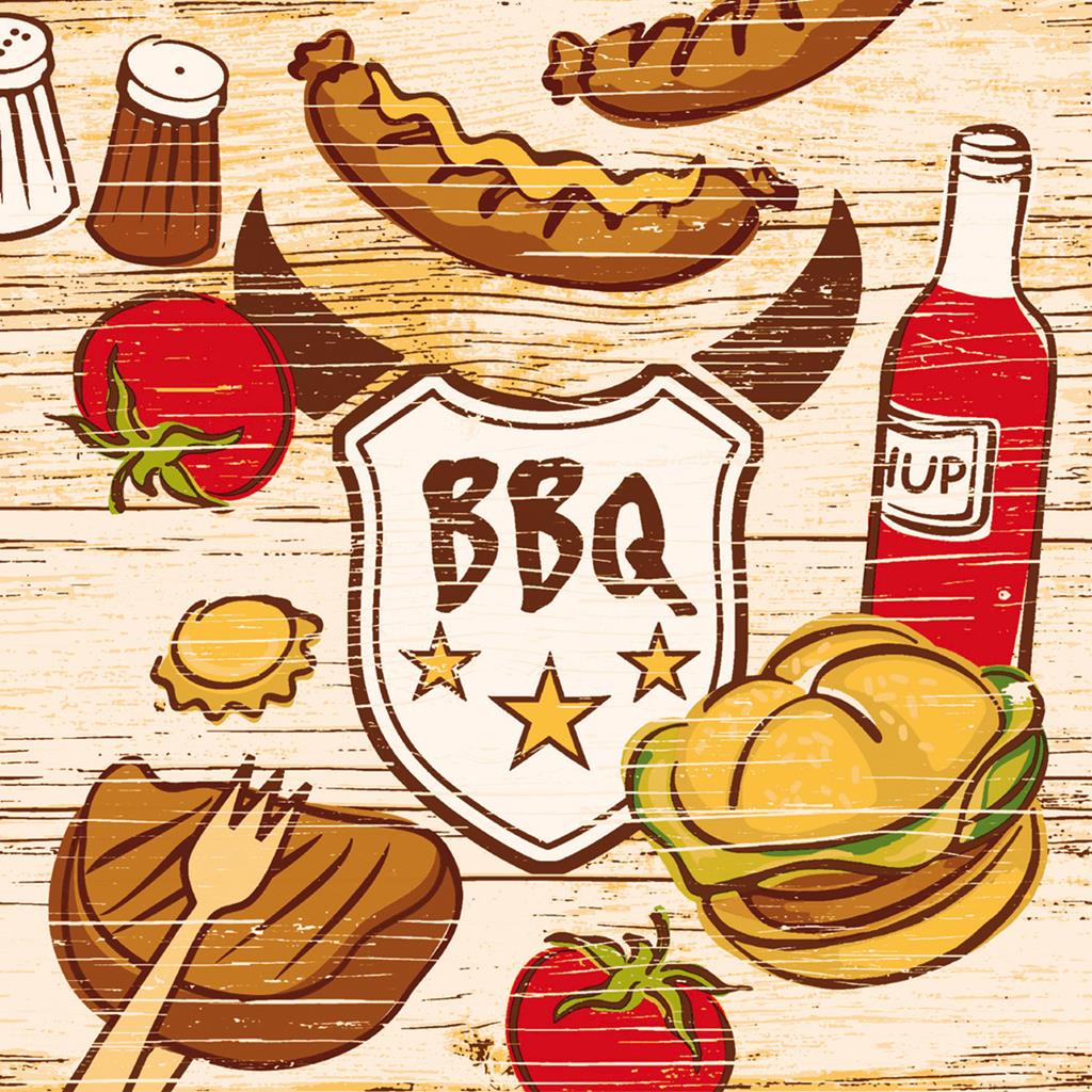 Softpoint Serviette BBQ 40 x 40 cm 1/4 Falz