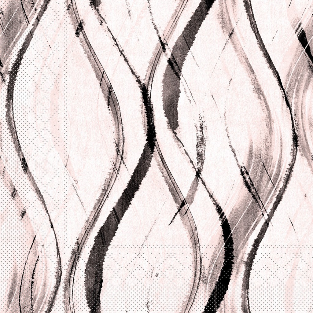 Tissue Serviette Albi rosé-schwarz 33 x 33 cm 1/4 Falz 3-lg.