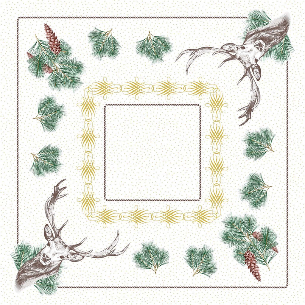Linclass-Premium Tischdecke Gustav 80 x 80 cm 1/8-Falz