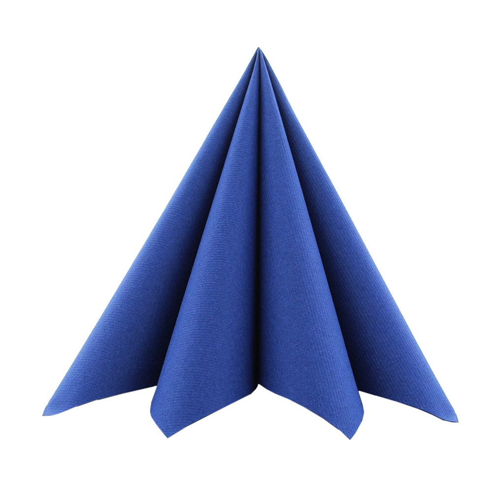 Linclass Serviette Basic royalblau 40 x 40 cm 1/4 Falz