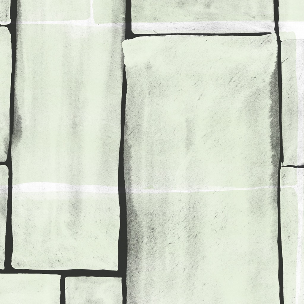 Linclass Serviette Theo salbei-schwarz 40 x 40 cm 1/4 Falz