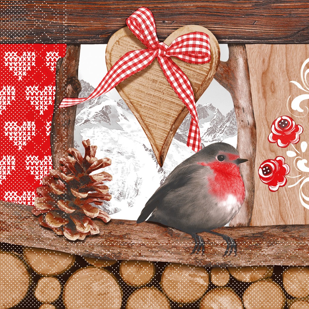 Tissue Serviette Gizmo 33 x 33 cm 1/4 Falz 3-lg.
