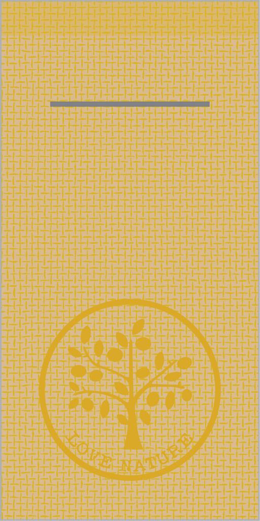 Linclass Pocket-Nap. Love Nature-Jute 40 x 40 cm 1/8 Falz,naturbraun