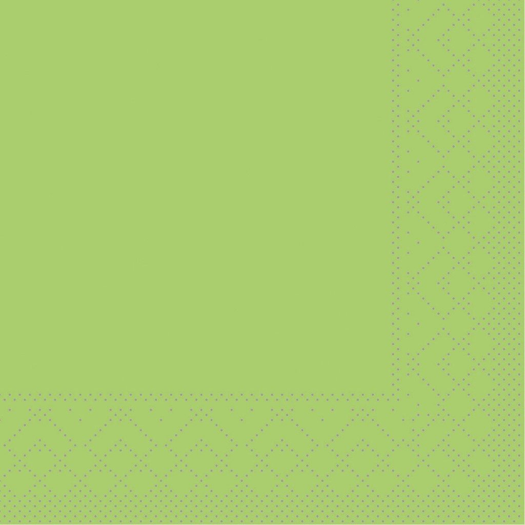 Tissue Serviette Basic kiwi 24 x 24 cm 1/4 Falz 3-lg.