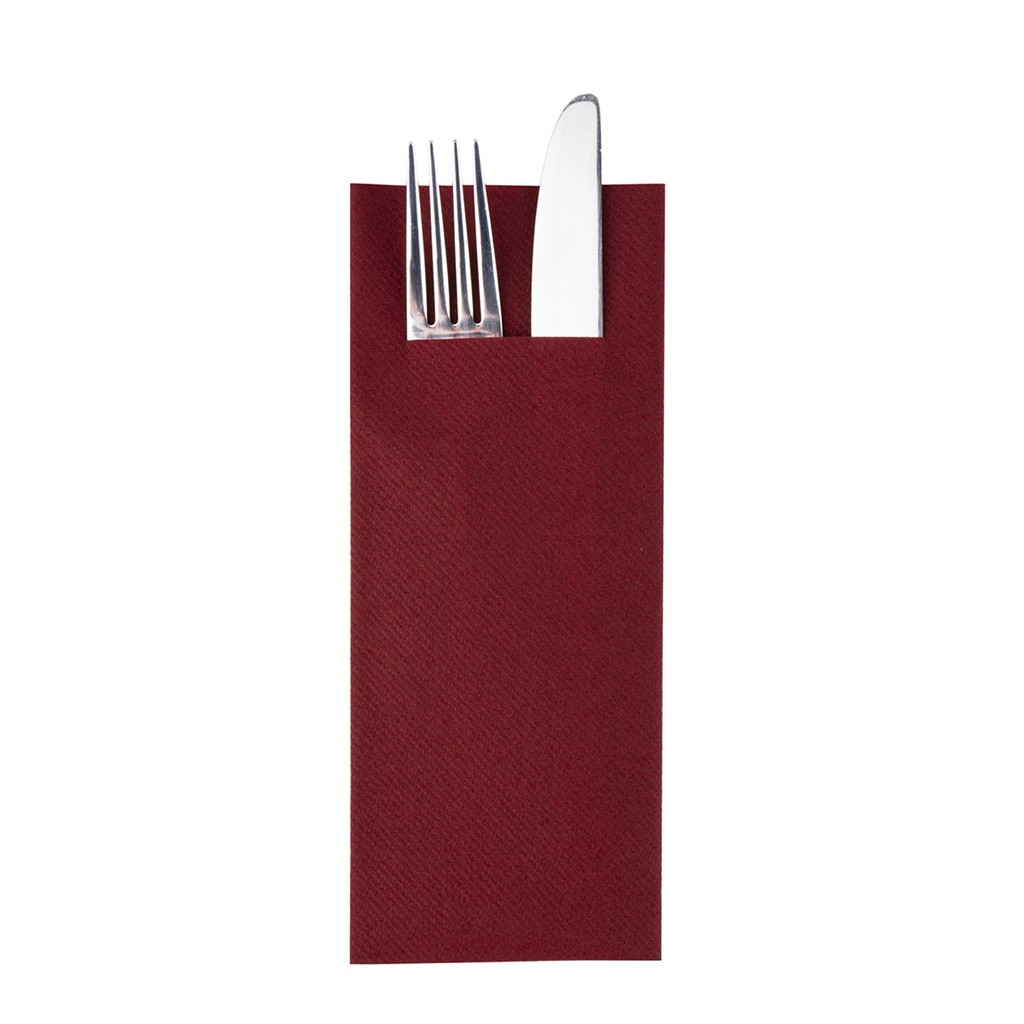 Linclass-Prof. Pocket-Nap. Basic bordeau 40 x 33 cm 1/8 Falz