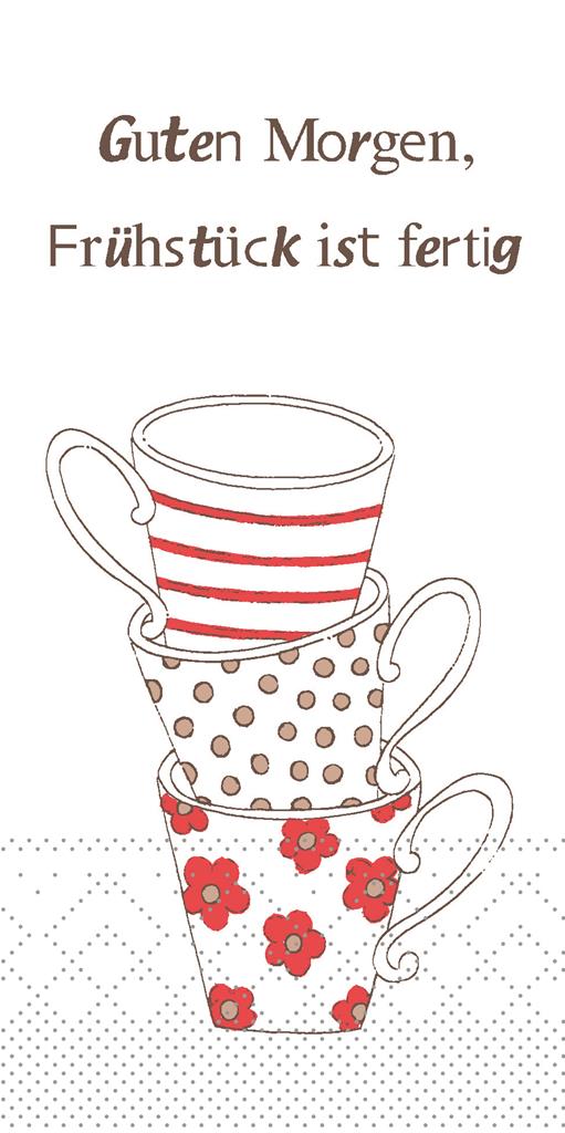 Tissue 3-lg Serviette Frühstück ist fert 33 x 33 cm 1/8 Falz