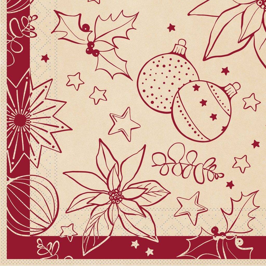 Tissue 3-lagig Serviette Milan pebble st 33 x 33 cm 1/4 Falz
