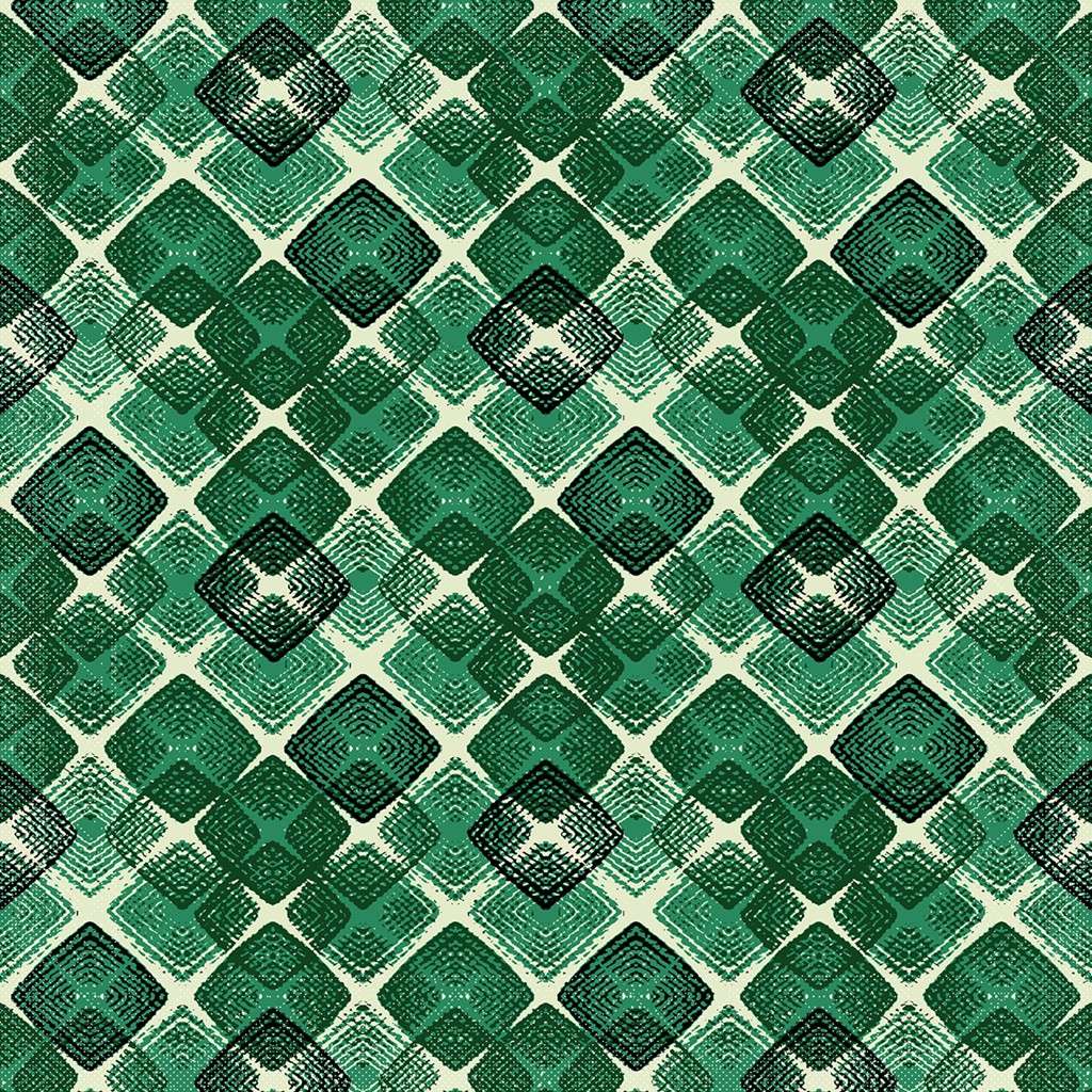 Tissue Serviette Logan grün 40 x 40 cm 1/4 Falz 3-lg.