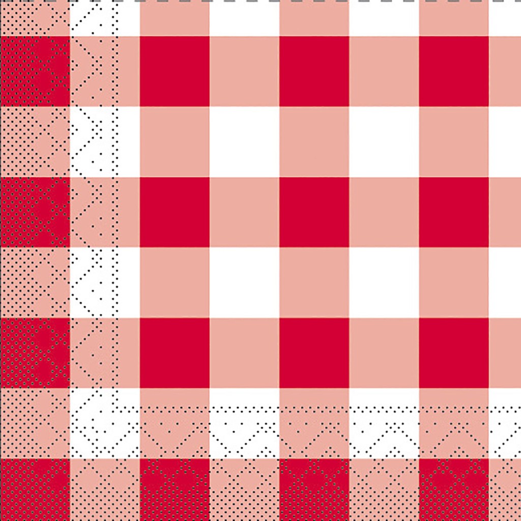 Tissue Serviette Karo 33 x 33 cm 1/4 Falz 3-lg.