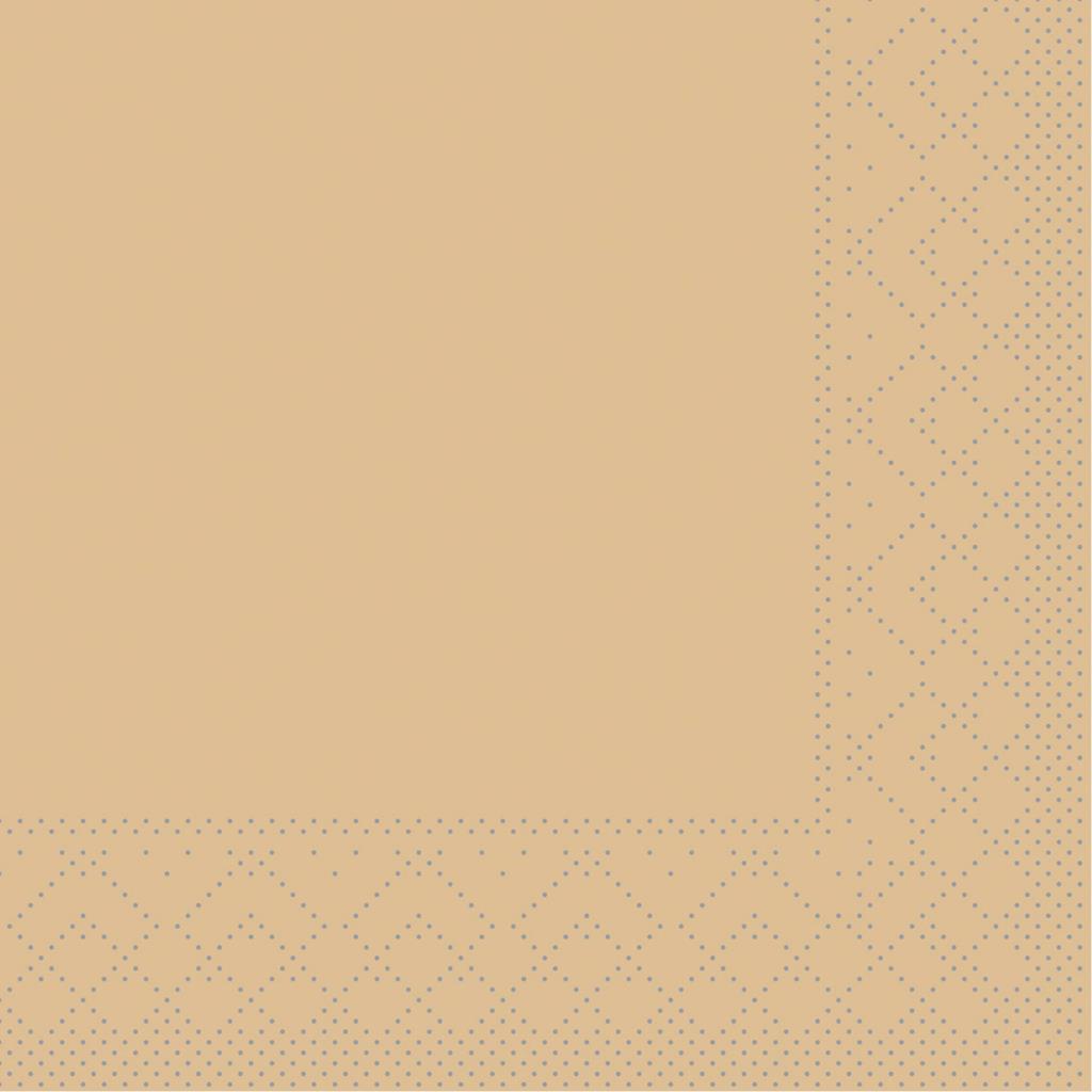 Tissue 3-lg Serviette Basic sand 24 x 24 cm 1/4 Falz