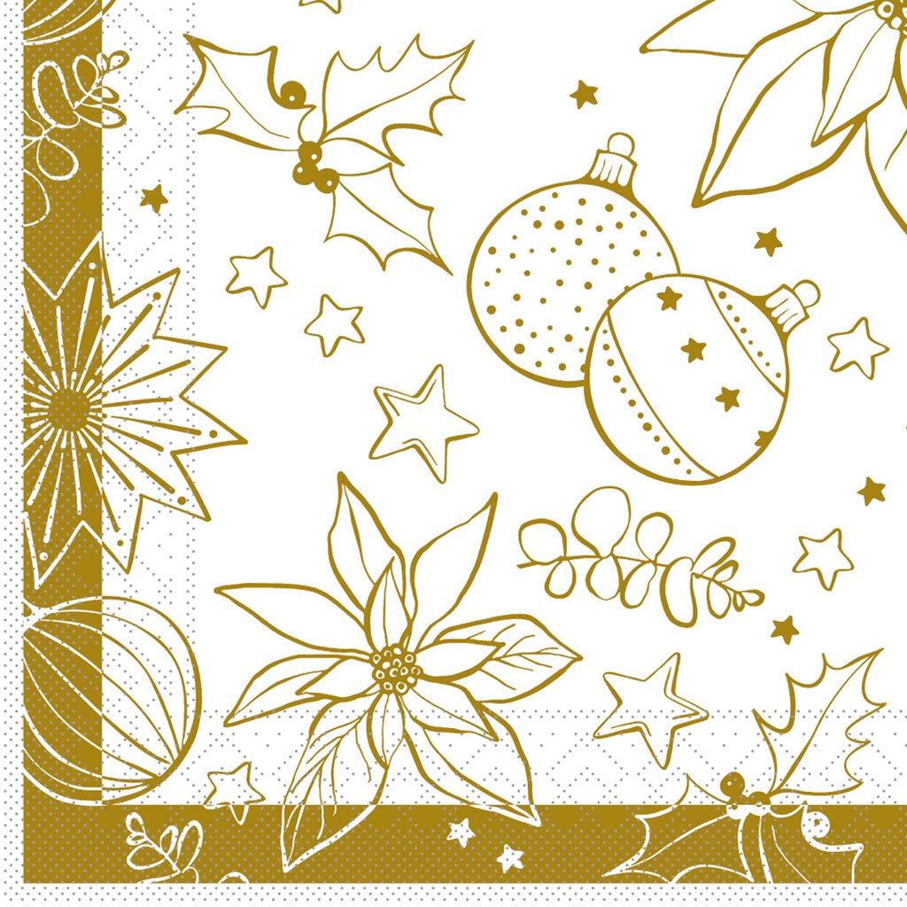 Tissue 3-lagig Serviette Milan weiß 40 x 40 cm 1/4 Falz