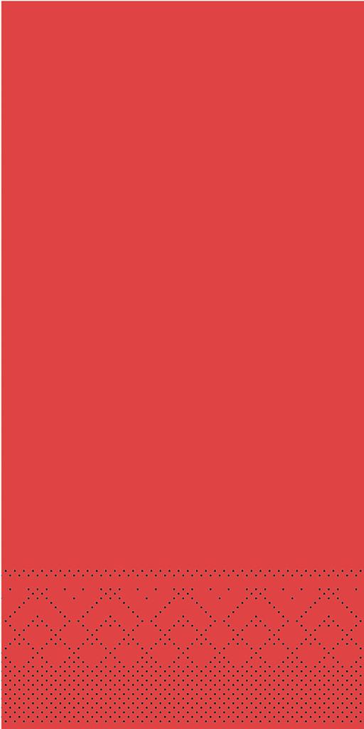 Tissue 3-lg Serviette Basic rot 33 x 33 cm 1/8 Falz