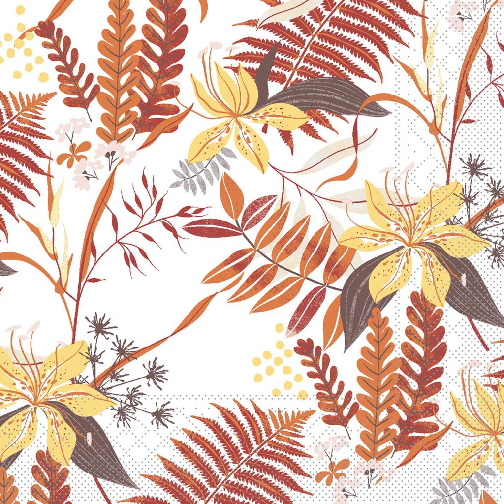 Tissue 3-lg Serviette Hennes weiss 33 x 33 cm 1/4 Falz