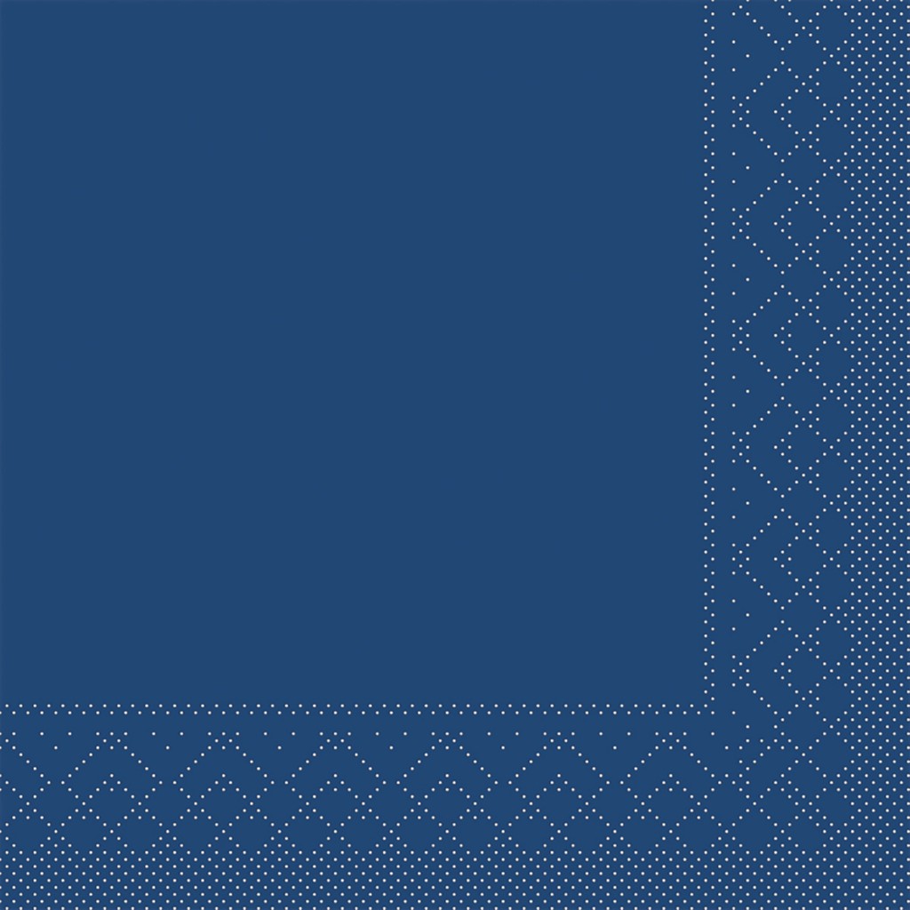 Tissue Serviette Basic blau 20 x 20 cm 1/4 Falz 3-lg.