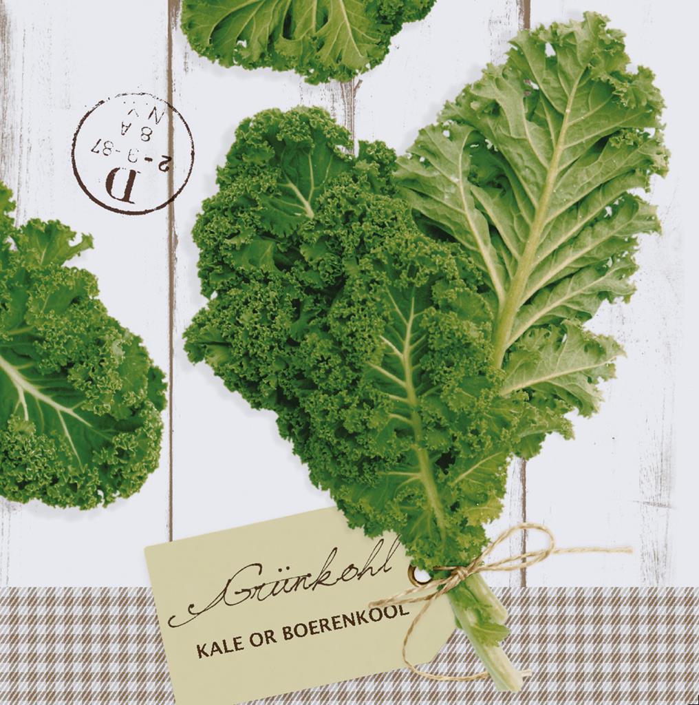 Linclass Serviette Grünkohl 40 x 40 cm 1/4 Falz