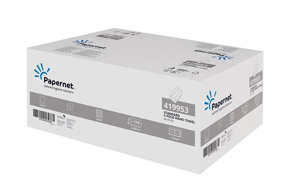 Falthandtuch "Papernet Standart" 24,5x33 Recyclingqualität 24x175 Stück/Karton