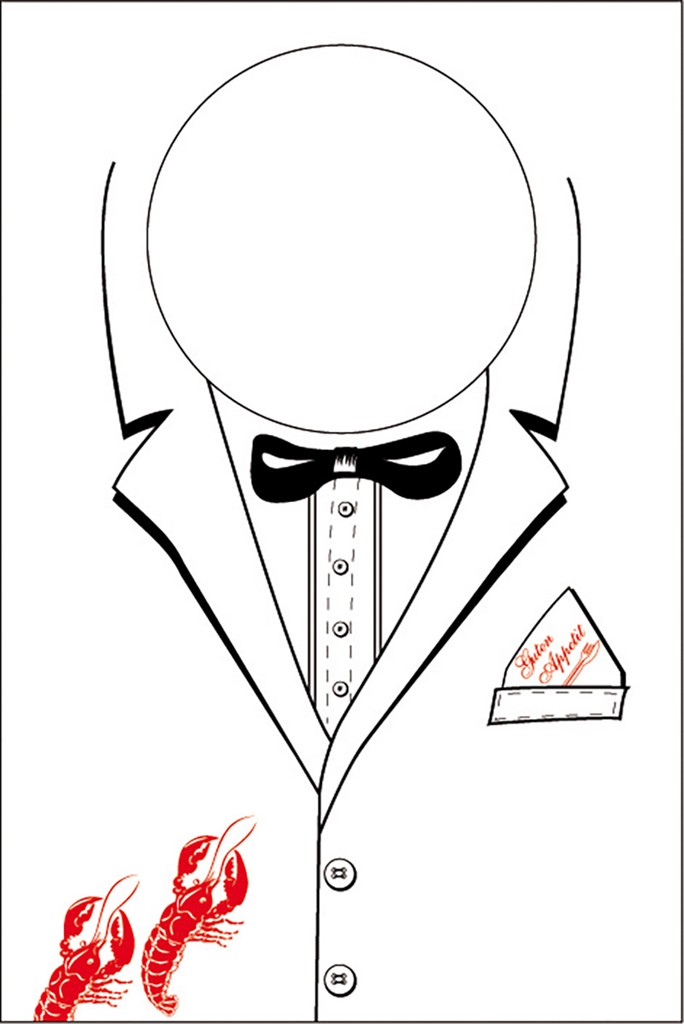 Vlies  Jumbolätzchen Hummer 60 x 42 cm