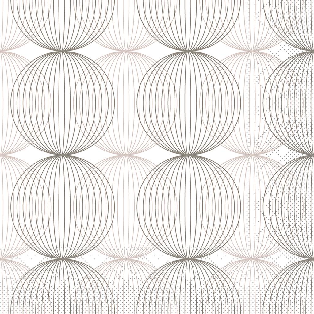 Tissue 3-lg Serviette Ludo grau 24 x 24 cm 1/4 Falz