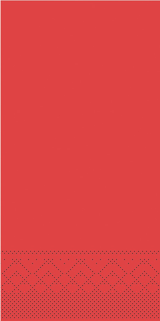 Tissue Serviette Basic rot 33 x 33 cm 1/8 Falz 3-lg.