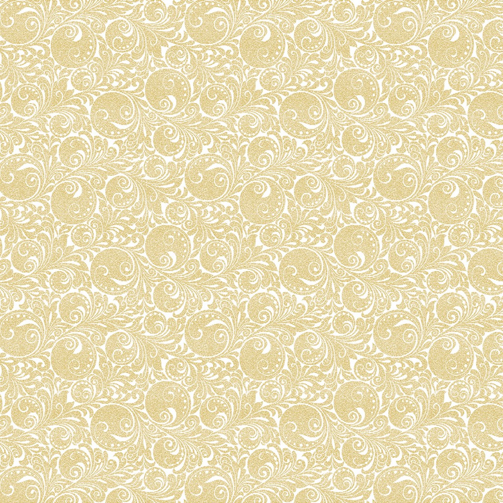 Linclass Tischdecke Jordan weiss-gold 80 x 80 cm 1/8-Falz