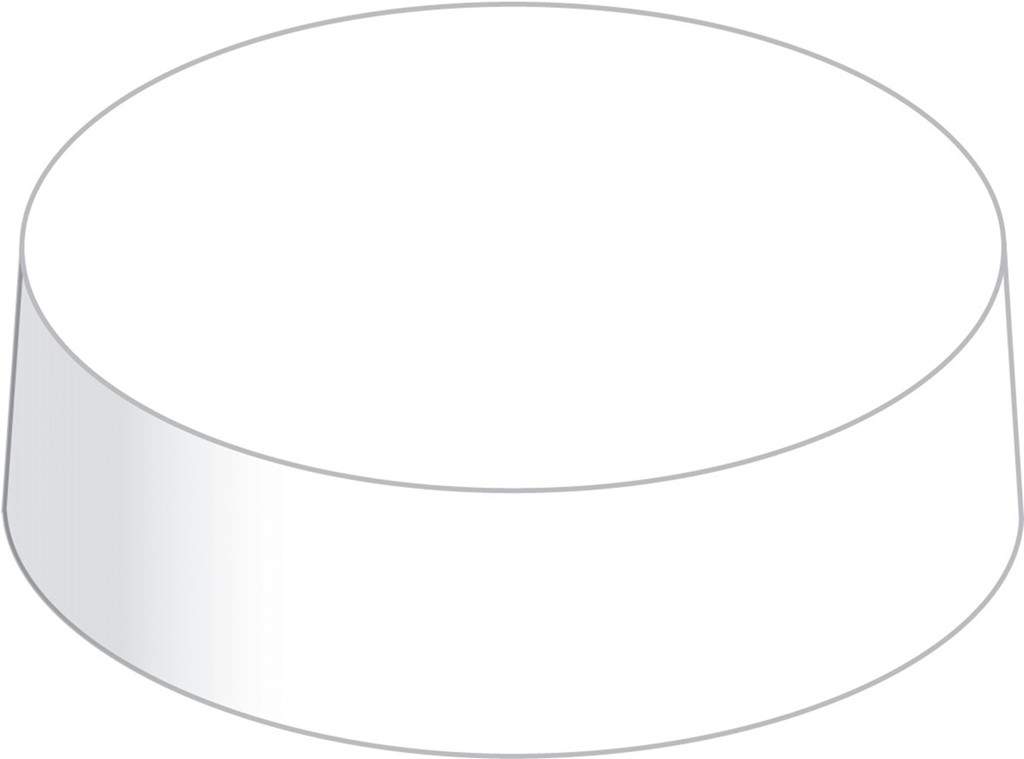 Karton  Caps Basic weiss 57mm