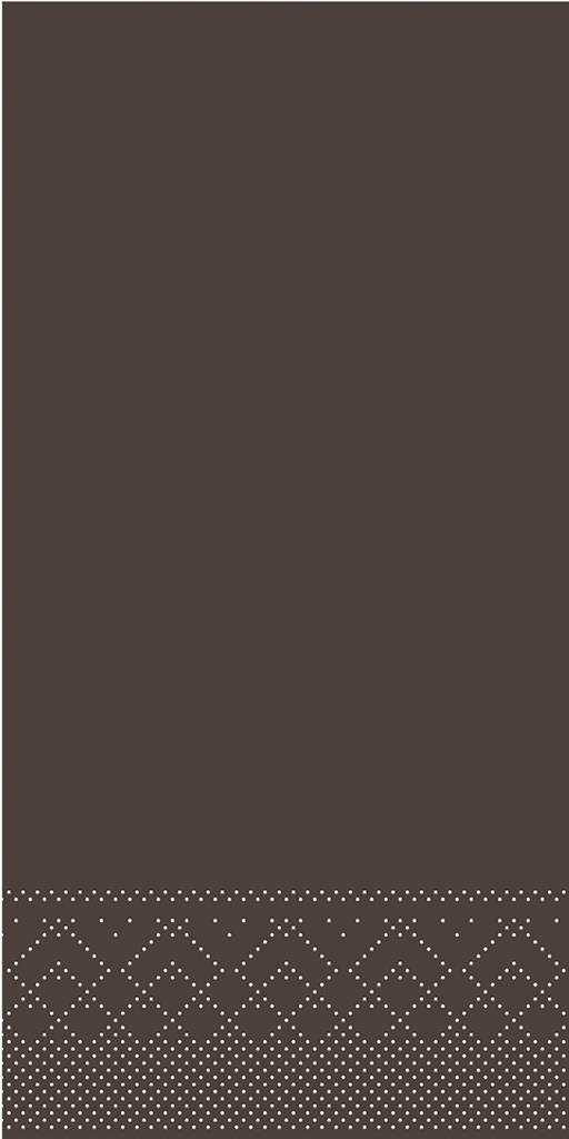 Tissue 3-lg Serviette Basic braun 33 x 33 cm 1/8 Falz