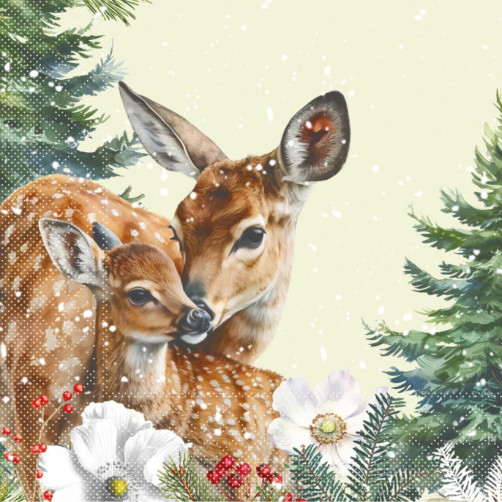 Tissue 3-lg Serviette  Kemi 40 x 40 cm 1/4 Falz