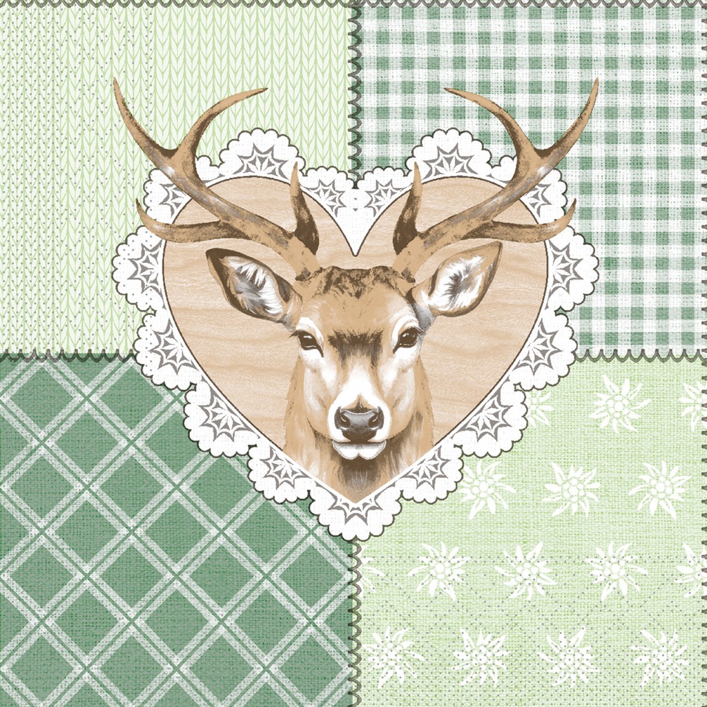 Tissue Serviette Abigail 40 x 40 cm 1/4 Falz 3-lg.