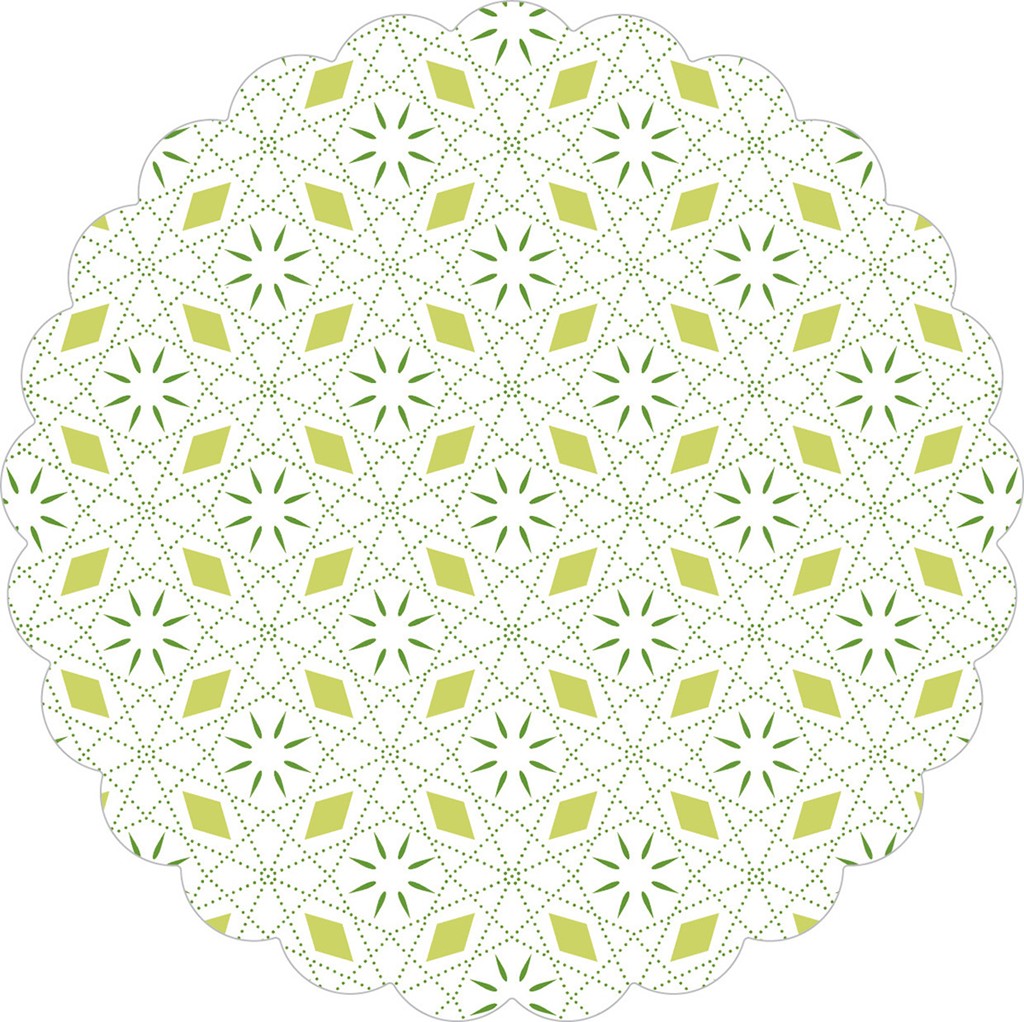 Tissue 9-lg. Deckchen Mia grün 105 mm