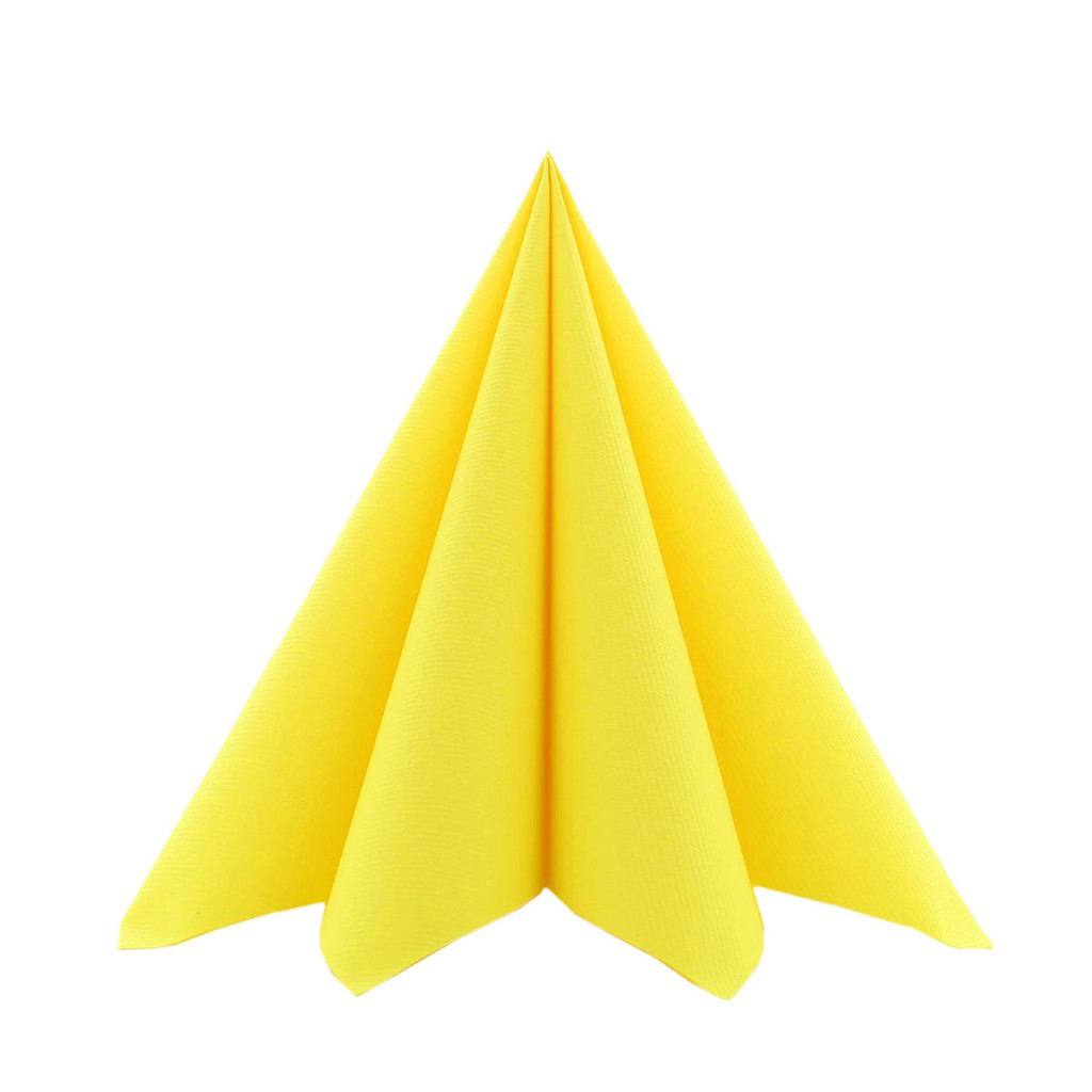 Linclass Serviette Basic gelb 40 x 40 cm 1/4 Falz