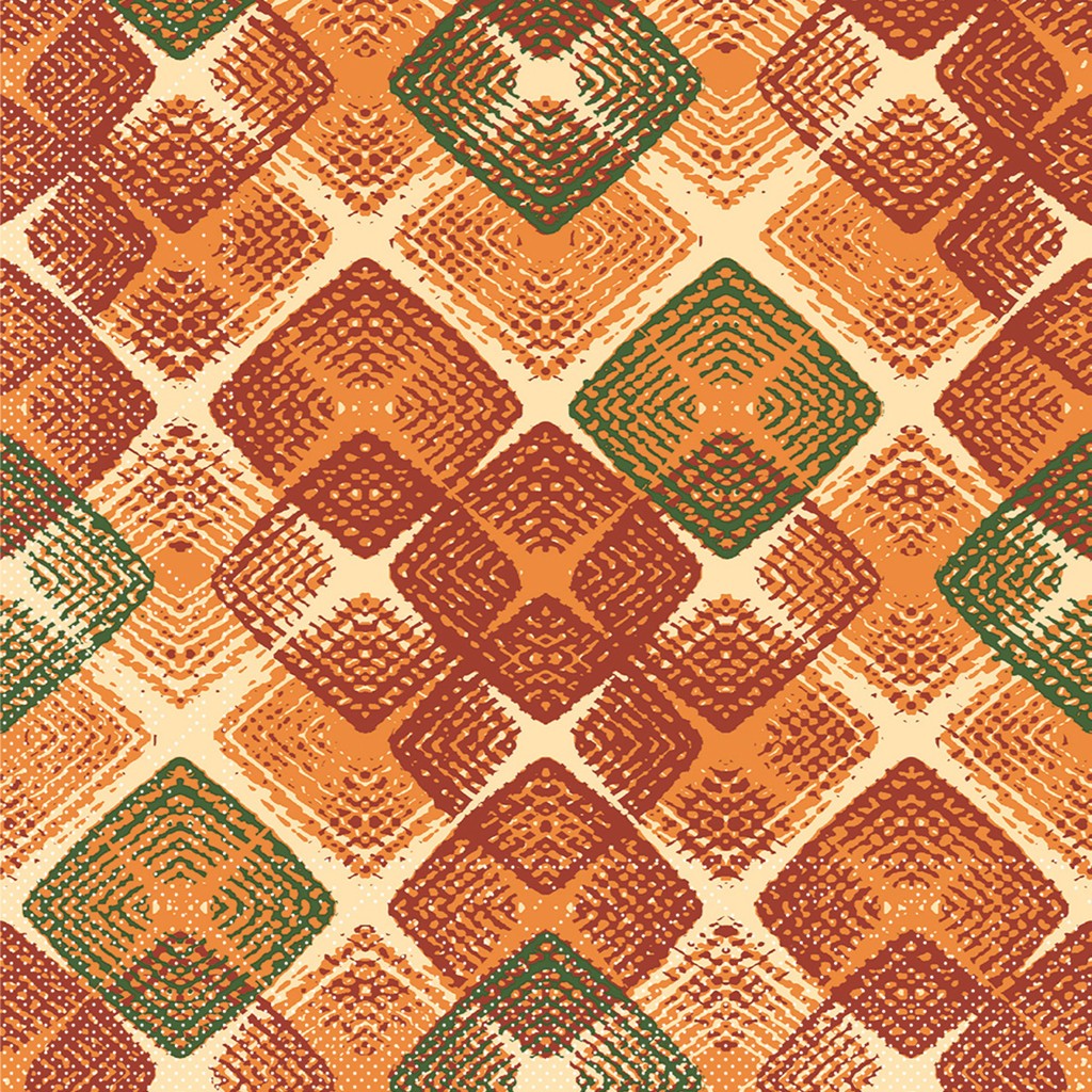 Tissue Serviette Logan terrakotta 40 x 40 cm 1/4 Falz 3-lg.