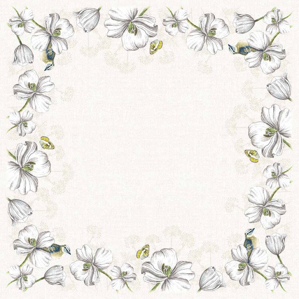 Linclass Tischdecke Isabeau 80 x 80 cm 1/8-Falz