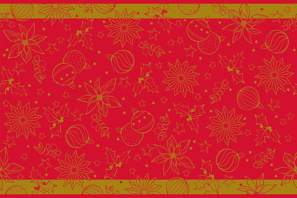 Linclass Tischläufer  Milan rot 40 cm x 24 m