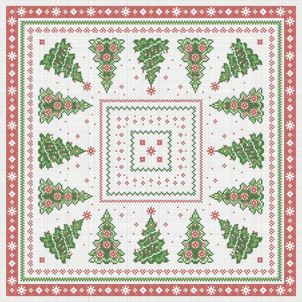 Linclass-Premium Tischdecke Gina 80 x 80 cm 1/8-Falz