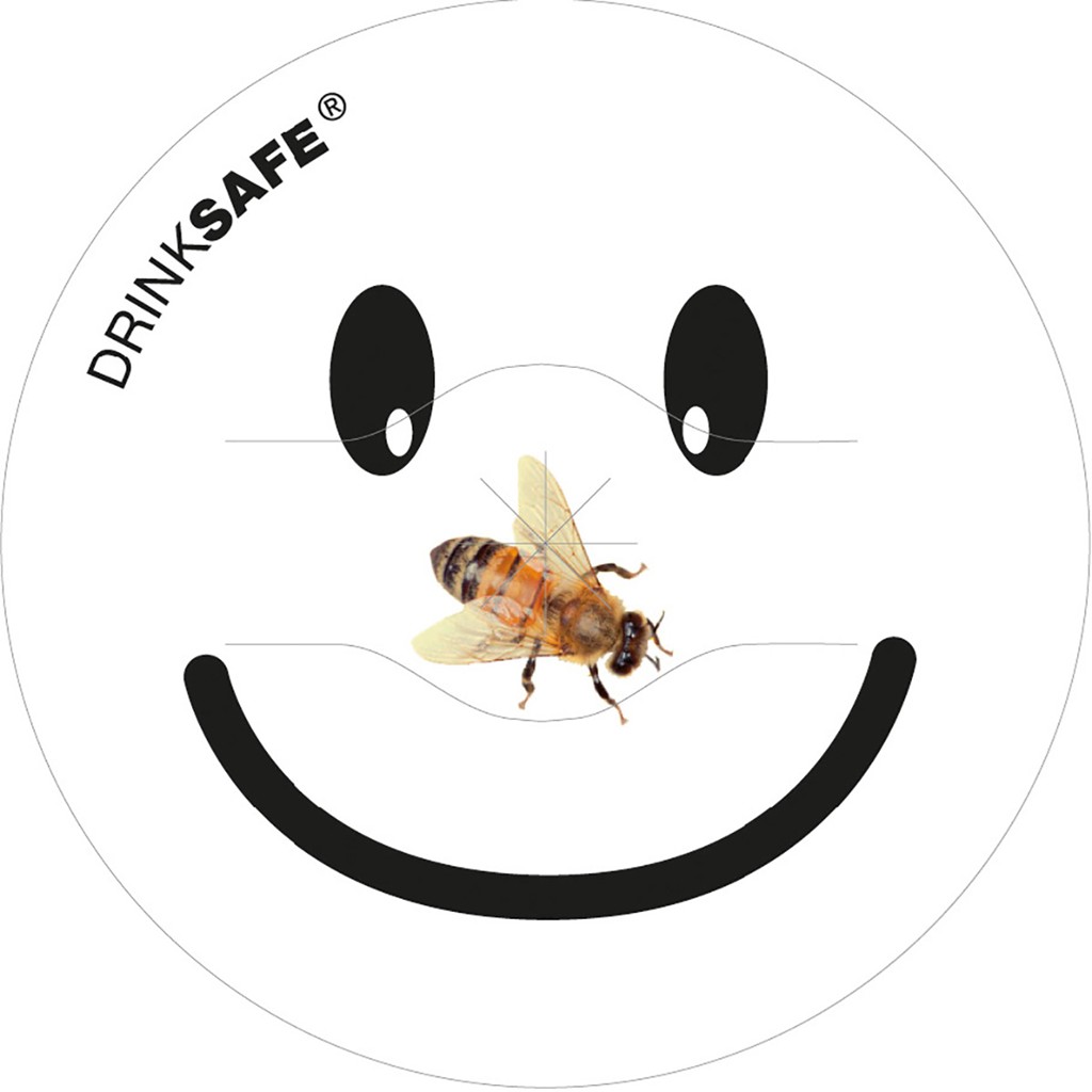 Karton Flaschencaps Biene 77 mm