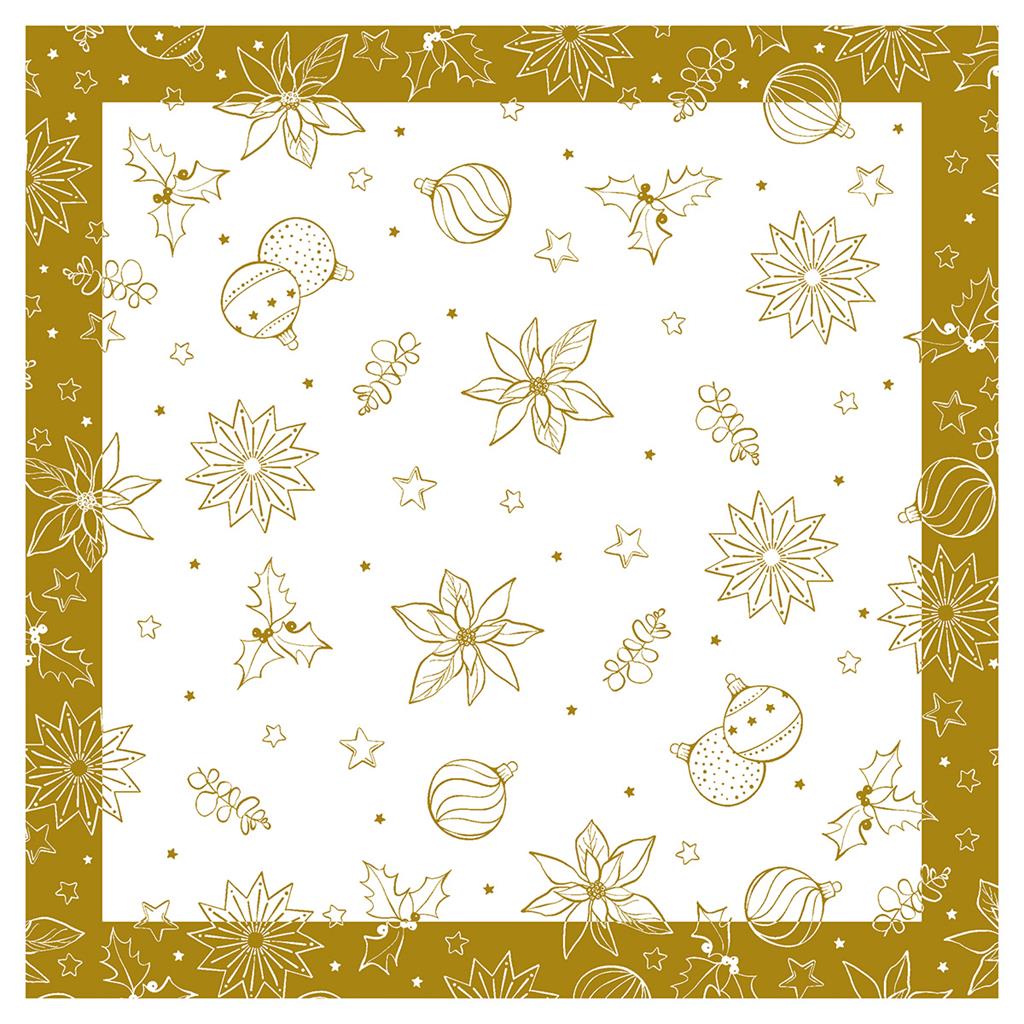 Linclass Tischdecke  Milan weiß 80 x 80 cm 1/8-Falz