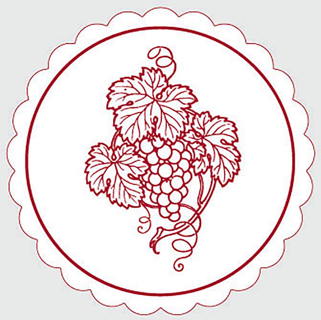 Tissue 9-lg Deckchen Weinrebe 105 mm 4x250 rot