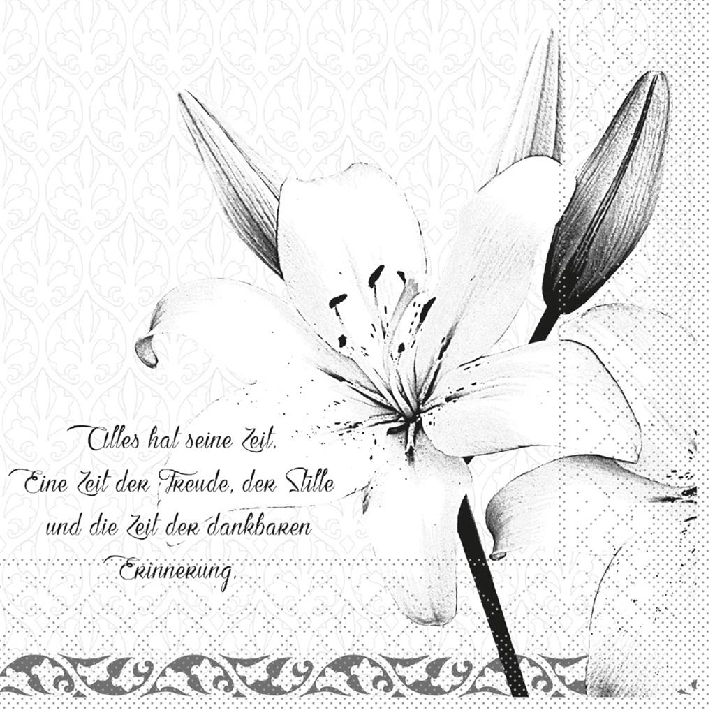 Tissue 3-lg Serviette Zum Abschied 40 x 40 cm 1/4 Falz