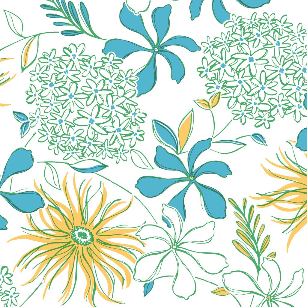 Linclass Serviette Hilde aquablau 40 x 40 cm 1/4 Falz