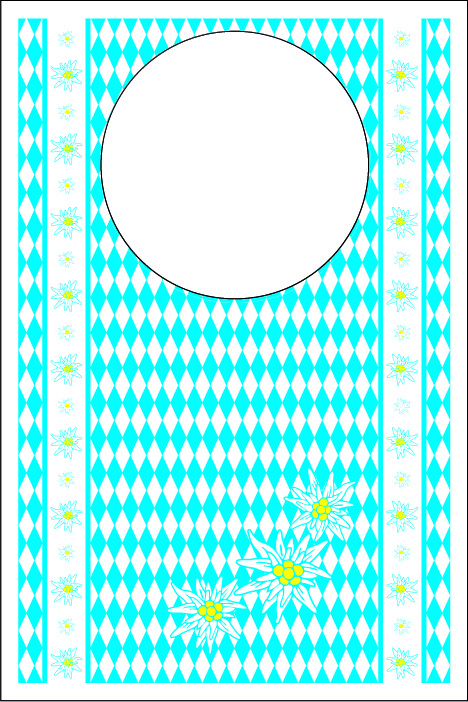 Vlies Jumbolätzchen Bayern 60 x 42 cm