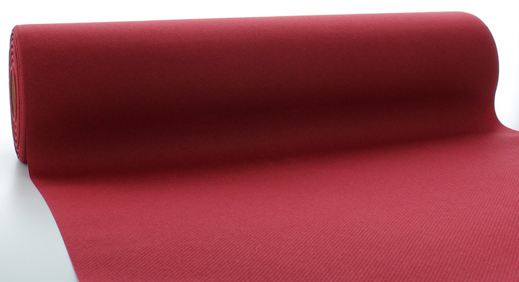 Linclass Tischläufer Basic bordeaux 40 cm x 24 m