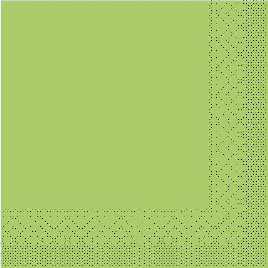 Tissue 3-lg Serviette Basic kiwi 33 x 33 cm 1/4 Falz